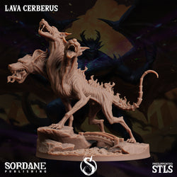 3D Printed Sordane Publishing Lava Cerberus Monster Mayhem II 28 32mm D&D (Online Only)
