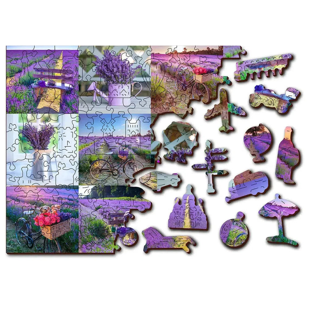 Lavender France 150 Piece Wood Jigsaw Puzzle Wooden City (ONLINE ORDER ONLY)