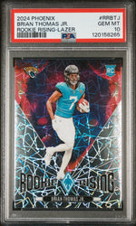 Graded 2024 Panini Phoenix Brian Thomas Jr #RRBTJ Rookie Rising Lazer Rookie RC Football Card PSA 10 Gem Mint (ONLINE ORDER ONLY)