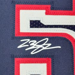 Framed Facsimile Autographed LeBron James 35x39 2024 United States Team USA Blue Reprint Laser Auto Basketball Jersey (ONLINE ORDER ONLY)
