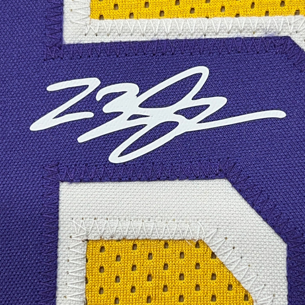 Framed Facsimile Autographed LeBron James 35x39 Los Angeles LA Yellow Reprint Laser Auto Basketball Jersey (ONLINE ORDER ONLY)