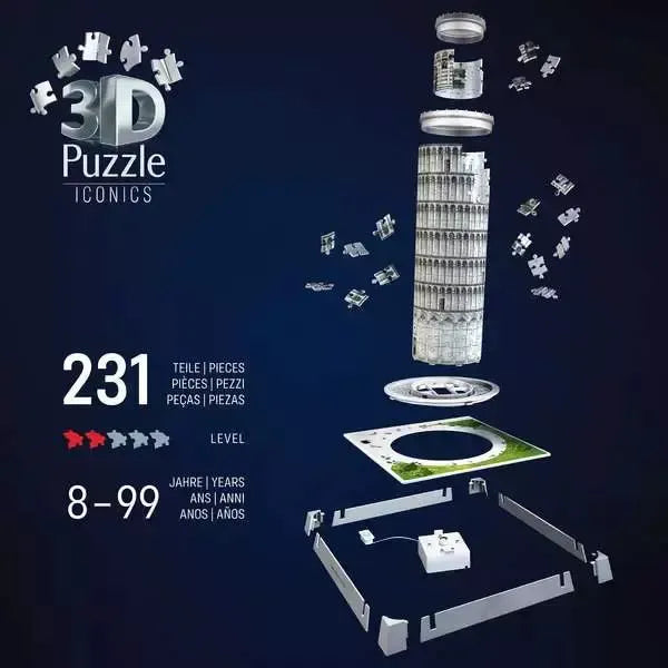 Leaning Tower of Pisa 231 Piece 3D Jigsaw Puzzle Ravensburger