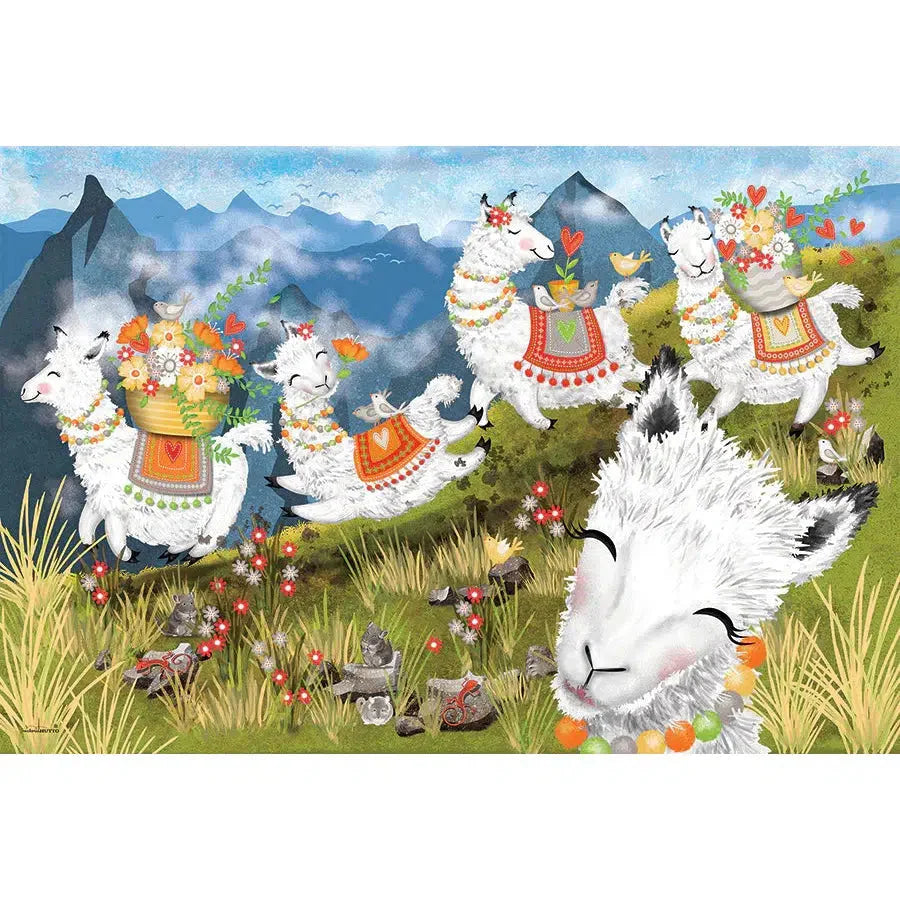 Leaping Llamas 36 Piece Floor Jigsaw Puzzle Cobble Hill (ONLINE ORDER ONLY)