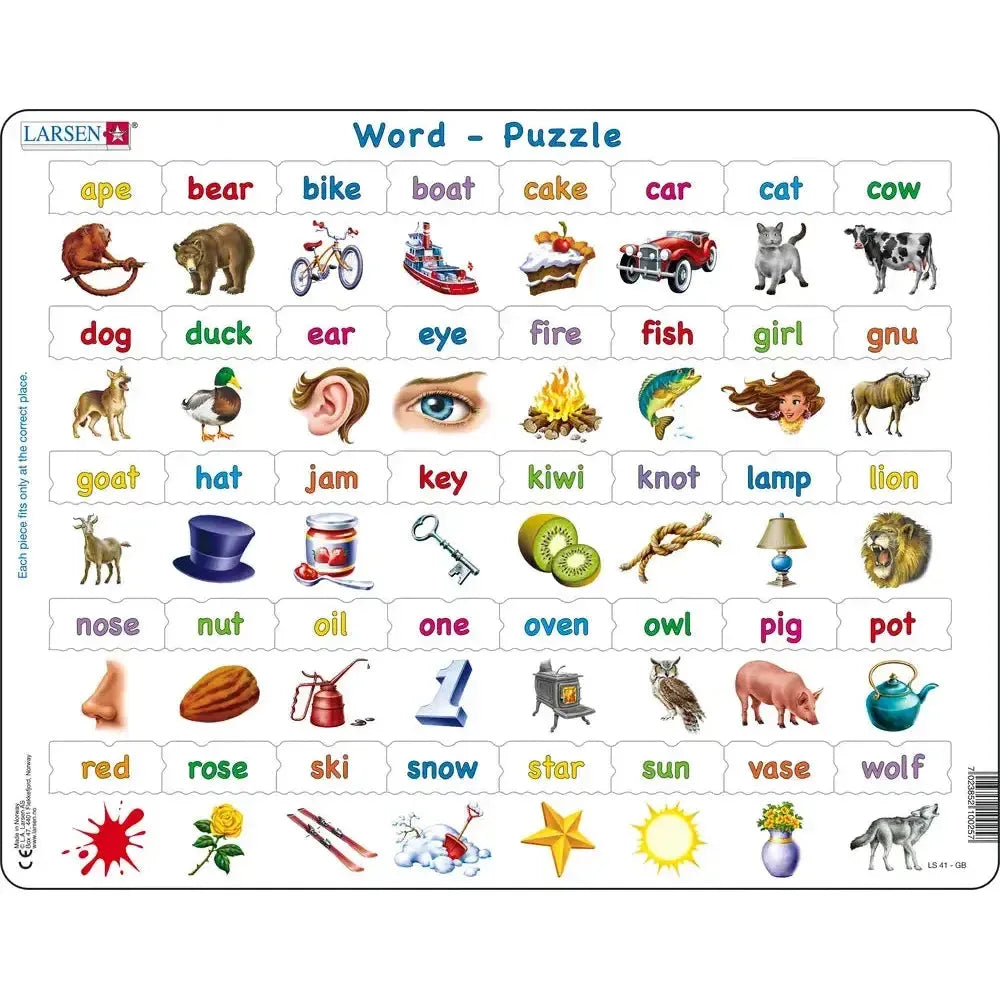 Learn to Read 40 Piece Tray Jigsaw Puzzle Larsen