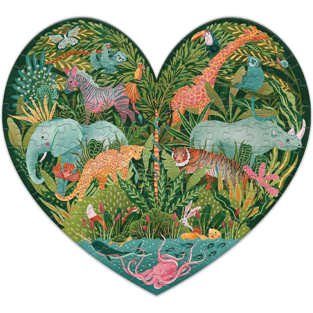 Leave Her Wild 140 Piece Mini Heart Shaped Jigsaw Puzzle Lantern Press (ONLINE ORDER ONLY)