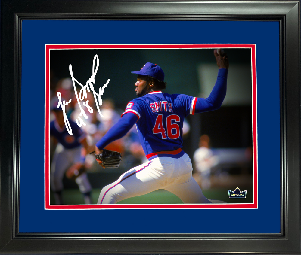 Framed Lee Smith  478 Saves  Facsimile Laser Engraved Signature Auto Chicago Cubs 11"x14" Baseball Photo HOFSM Holo (ONLINE ORDER ONLY)