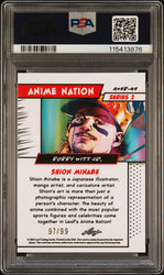 Graded 2025 Leaf Web Exclusives Bobby Witt Jr #42 Anime Nation Series 2 /99 Baseball Card PSA 9 Mint (ONLINE ORDER ONLY)