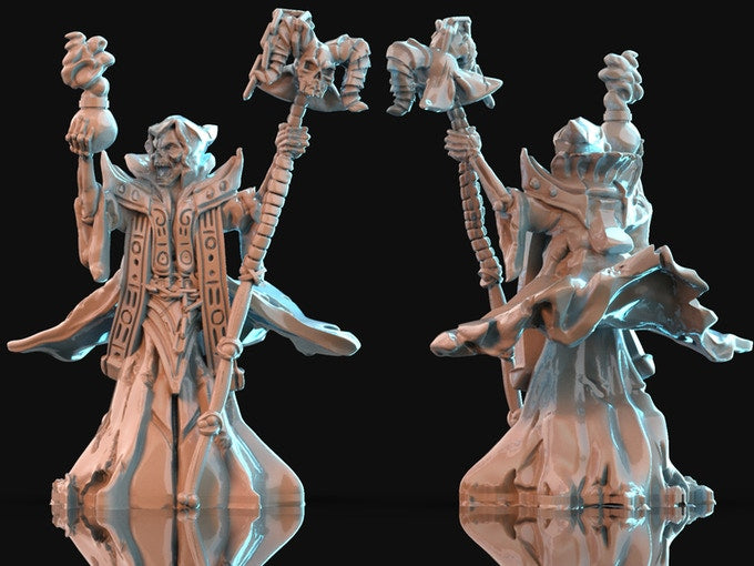 3D Printed Nafarrate Lich Bestiary Vol. 1 Bestiary Creatures Volume 1 28mm 32mm D&D (Online Only)