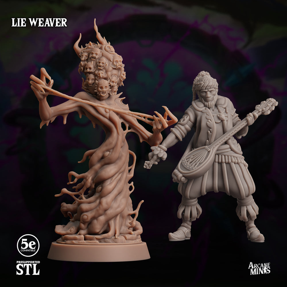 3D Printed Sordane Publishing Lie Weaver Moonsoon 28 32mm D&D (Online Only)