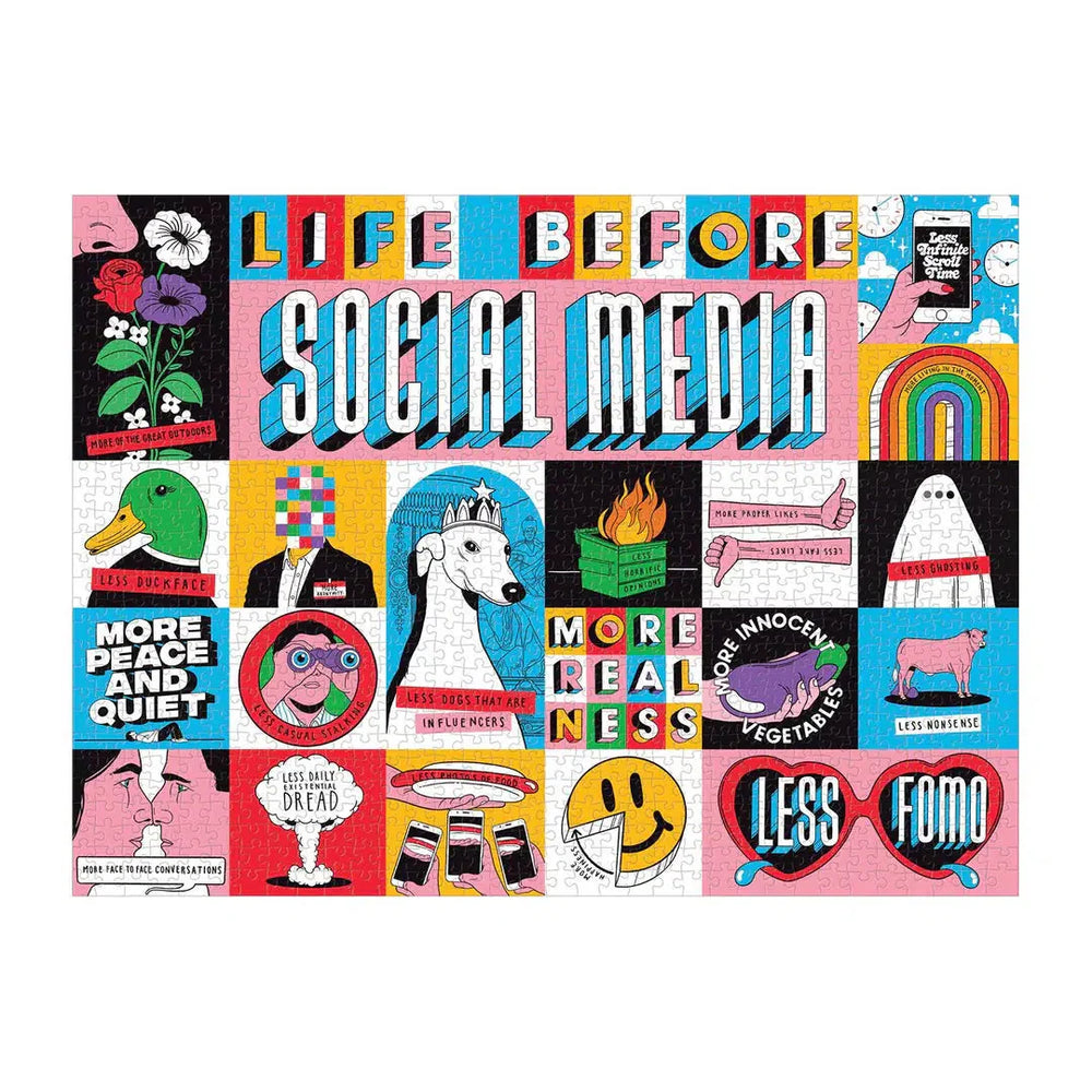 Life Before Social Media 1000 Piece Jigsaw Puzzle Galison (ONLINE ORDER ONLY)