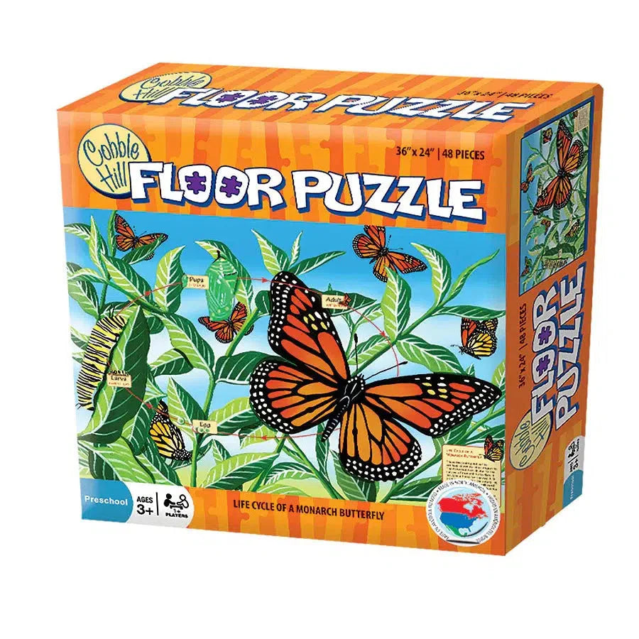 Life Cycle of a Monarch Butterfly 48 Piece Floor Jigsaw Puzzle Cobble Hill (ONLINE ORDER ONLY)