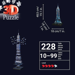 Light-Up Empire State Building 228 Piece 3D Jigsaw Puzzle Ravensburger (ONLINE ORDER ONLY)