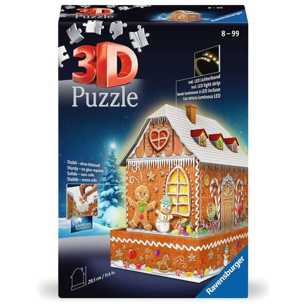 Light-Up Gingerbread House 257 Piece 3D Jigsaw Puzzle Ravensburger (ONLINE ORDER ONLY)