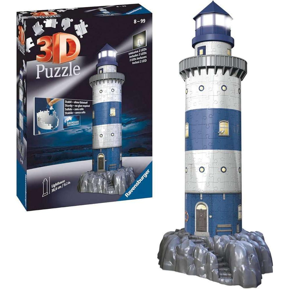 Light-Up Lighthouse 219 Piece 3D Jigsaw Puzzle Ravensburger (ONLINE ORDER ONLY)