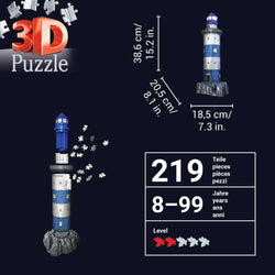 Light-Up Lighthouse 219 Piece 3D Jigsaw Puzzle Ravensburger (ONLINE ORDER ONLY)