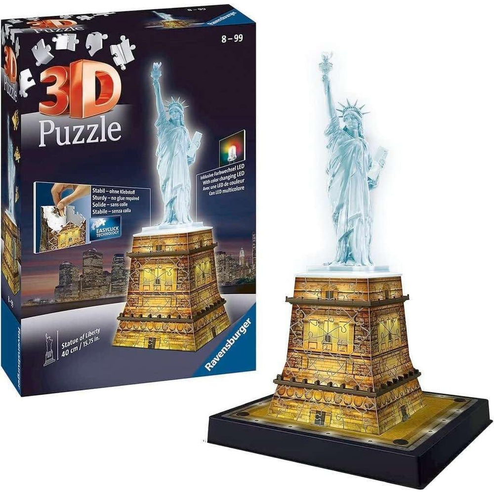 Light-Up Statue of Liberty 120 Piece 3D Jigsaw Puzzle Ravensburger (ONLINE ORDER ONLY)