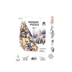 Lighthouse 40 Piece Mini Wooden Jigsaw Puzzle Geek Toys (ONLINE ORDER ONLY)