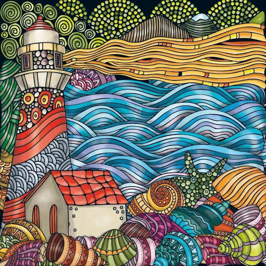 Lighthouse Color Mix Q 72 Piece Pocket Jigsaw Puzzle Curiosi (ONLINE ORDER ONLY)