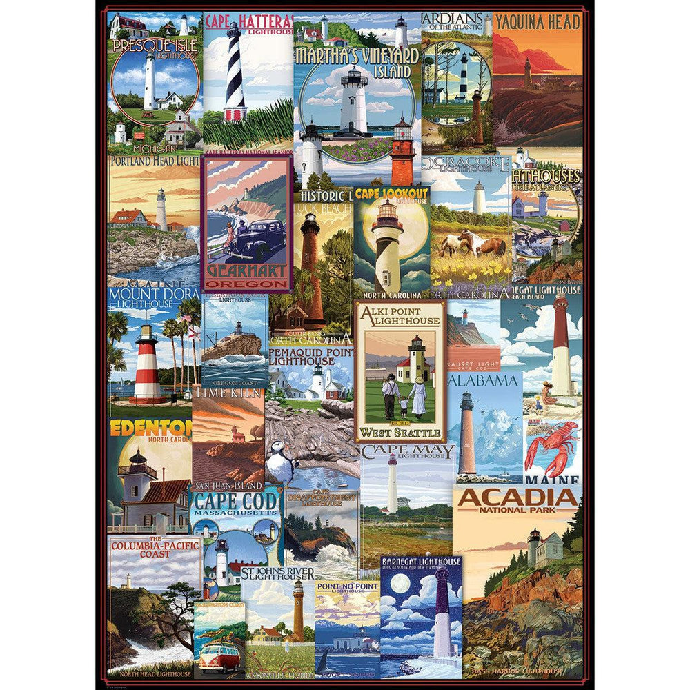 Lighthouses Vintage Posters 1000 Piece Jigsaw Puzzle Eurographics (ONLINE ORDER ONLY)