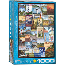 Lighthouses Vintage Posters 1000 Piece Jigsaw Puzzle Eurographics (ONLINE ORDER ONLY)