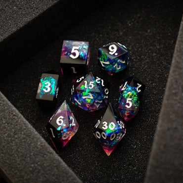 Lightning Handmade Resin DND Dice Set (ONLINE ORDER ONLY)