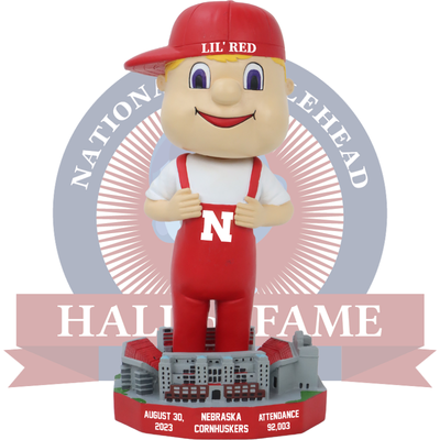 Lil' Red Nebraska Cornhuskers Mascot Volleyball World Record Bobblehead (ONLINE ORDER ONLY)