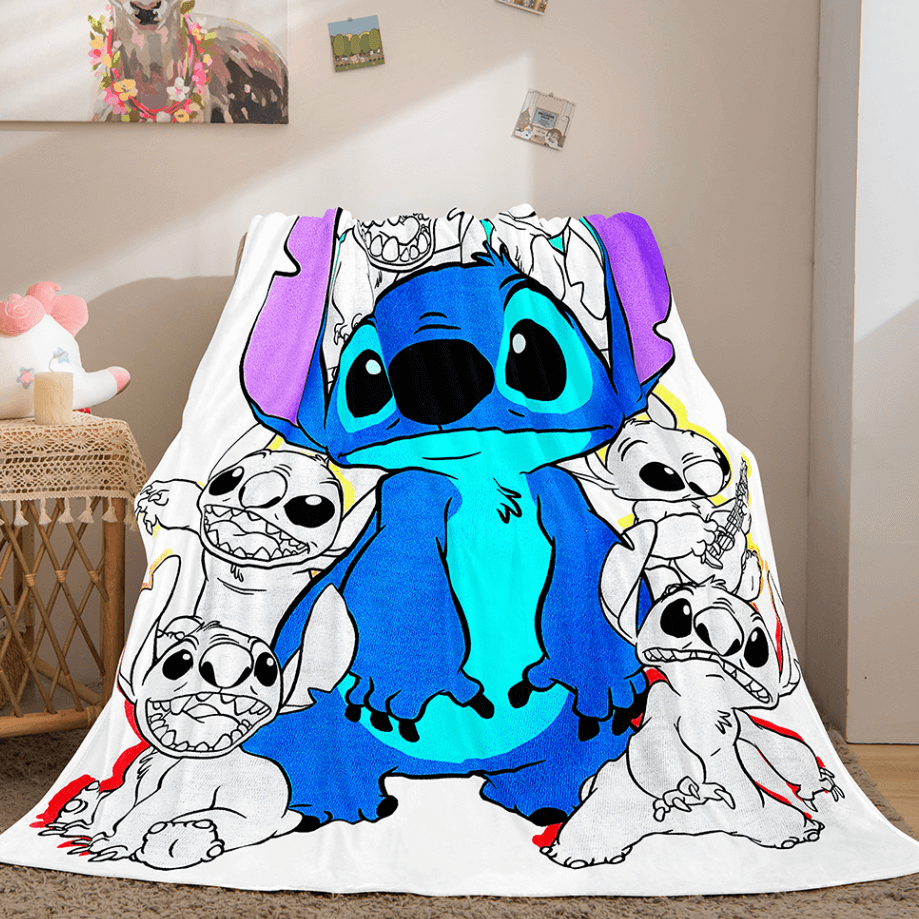 Lilo Stitch 2: Stitch Has A Glitch Flannel Fleece Throw Blanket Set (Online Order Only)