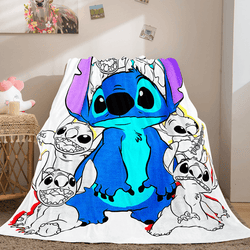 Lilo Stitch 2: Stitch Has A Glitch Flannel Fleece Throw Blanket Set (Online Order Only)