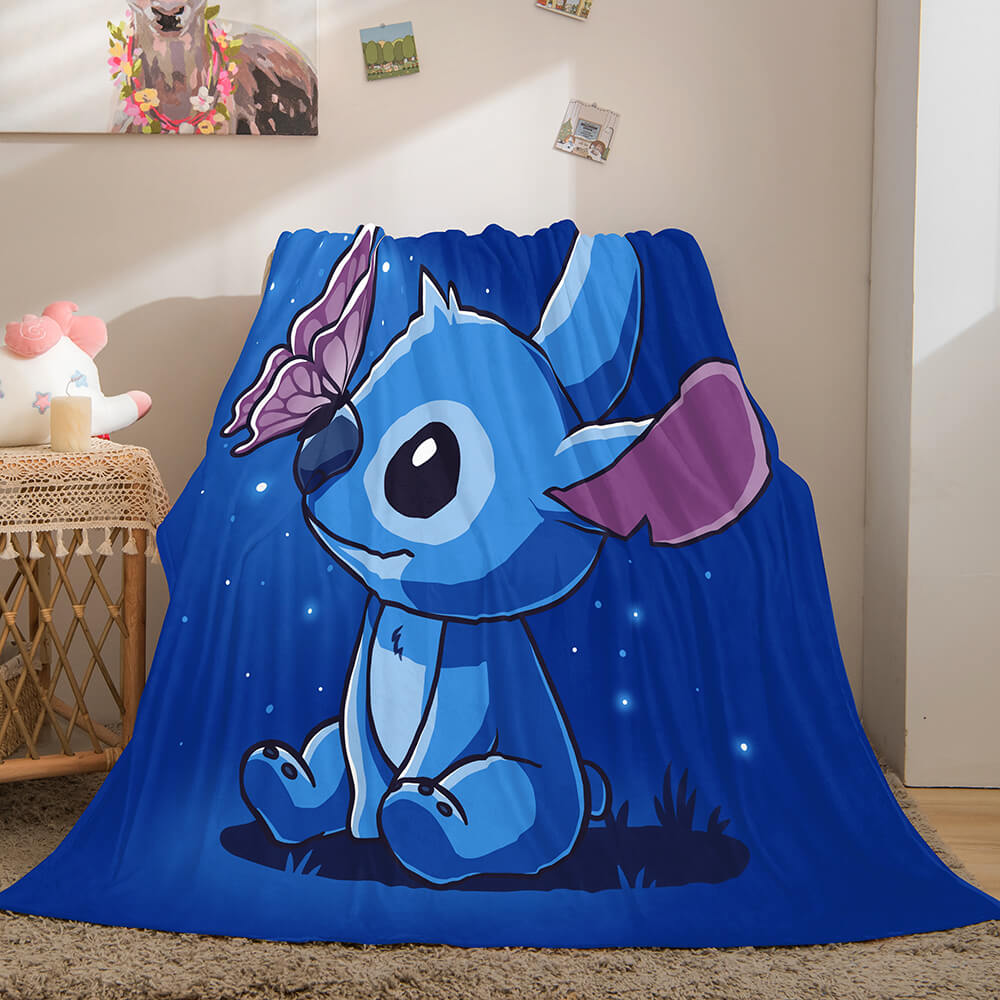 Lilo Stitch 2: Stitch Has A Glitch Flannel Fleece Throw Blanket Set (Online Order Only)