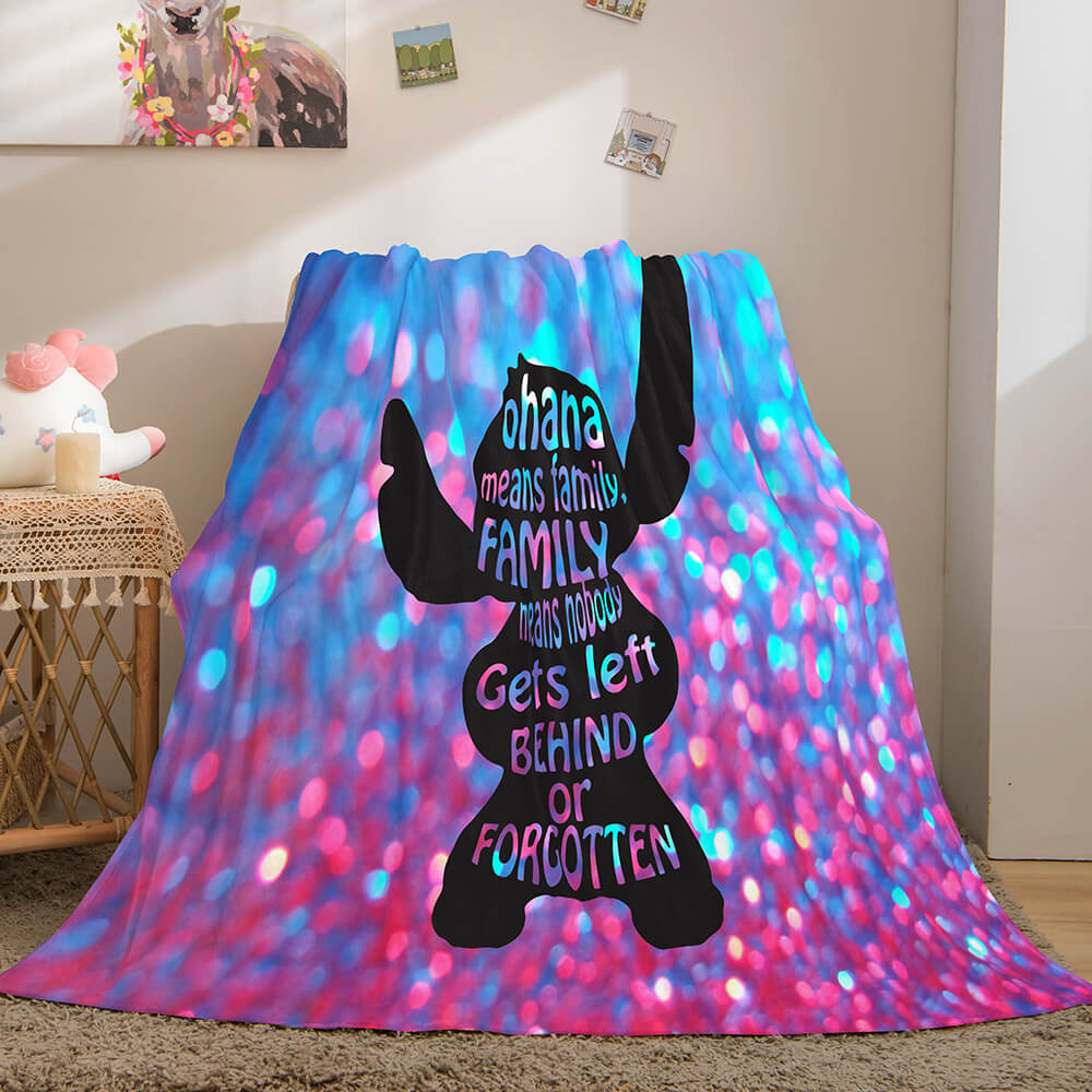 Lilo Stitch 2: Stitch Has A Glitch Flannel Fleece Throw Blanket Set (Online Order Only)