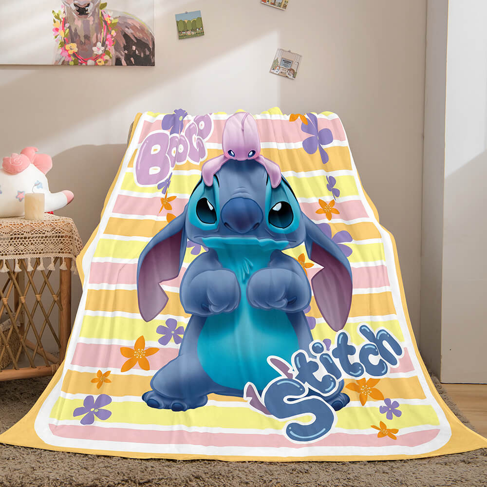Lilo Stitch 2: Stitch Has A Glitch Flannel Fleece Throw Blanket Set (Online Order Only)