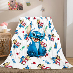 Lilo Stitch 2: Stitch Has A Glitch Flannel Fleece Throw Blanket Set (Online Order Only)
