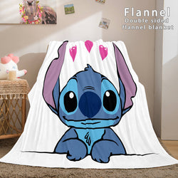 Lilo and Stitch Flannel Blanket Warm Cozy Plush Throw Bed Blankets (Online Order Only)