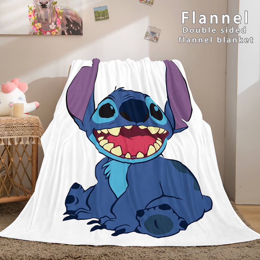 Lilo and Stitch Flannel Blanket Warm Cozy Plush Throw Bed Blankets (Online Order Only)