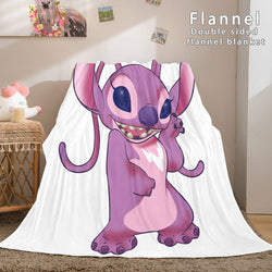 Lilo and Stitch Flannel Blanket Warm Cozy Plush Throw Bed Blankets (Online Order Only)