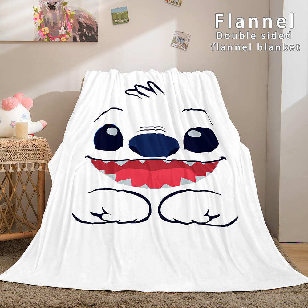Lilo and Stitch Flannel Blanket Warm Cozy Plush Throw Bed Blankets (Online Order Only)