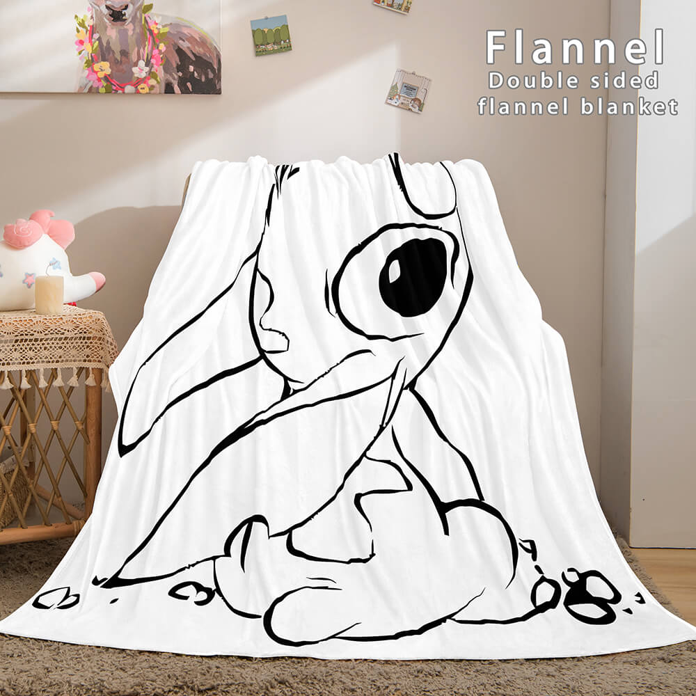 Lilo and Stitch Flannel Blanket Warm Cozy Plush Throw Bed Blankets (Online Order Only)