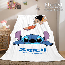 Lilo and Stitch Flannel Blanket Warm Cozy Plush Throw Bed Blankets (Online Order Only)