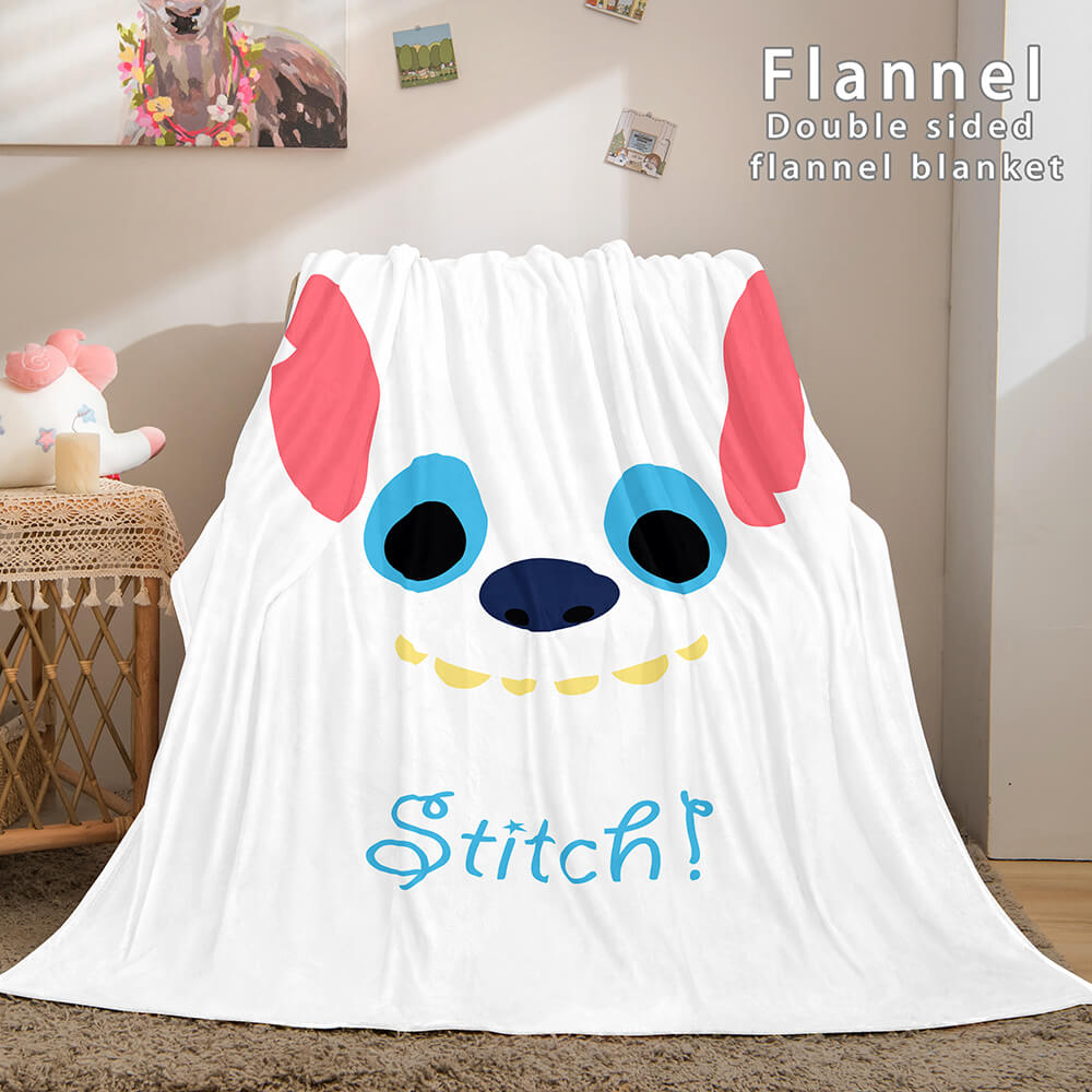 Lilo and Stitch Flannel Blanket Warm Cozy Plush Throw Bed Blankets (Online Order Only)