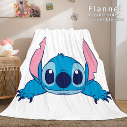 Lilo and Stitch Flannel Blanket Warm Cozy Plush Throw Bed Blankets (Online Order Only)
