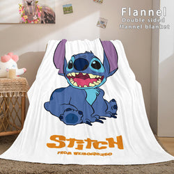 Lilo and Stitch Flannel Blanket Warm Cozy Plush Throw Bed Blankets (Online Order Only)