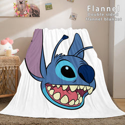 Lilo and Stitch Flannel Blanket Warm Cozy Plush Throw Bed Blankets (Online Order Only)