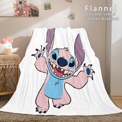 Lilo and Stitch Flannel Blanket Warm Cozy Plush Throw Bed Blankets (Online Order Only)