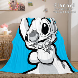 Lilo and Stitch Ohana Flannel Blanket Warm Cozy Throw Bed Blanket (Online Order Only)