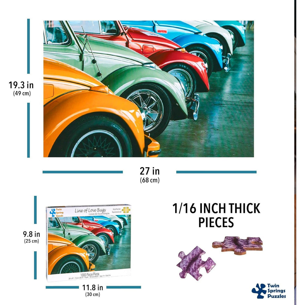 Line of Love Bugs 1000 Piece Jigsaw Puzzle Twin Spring (ONLINE ORDER ONLY)