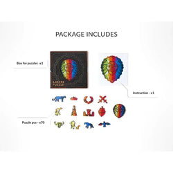 Lion 70 Piece Wooden Jigsaw Puzzle Geek Toys (ONLINE ORDER ONLY)