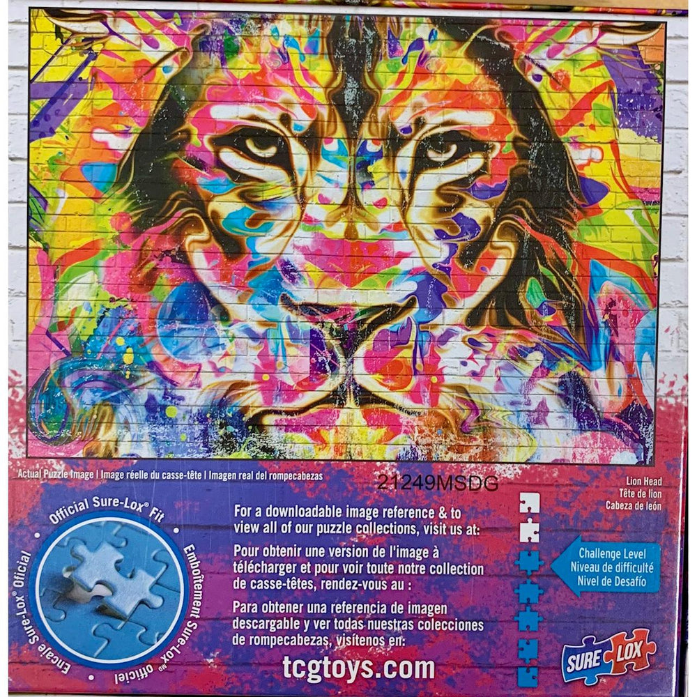 Lion Head Street Murals 1000 Piece Jigsaw Puzzle Sure Lox (ONLINE ORDER ONLY)