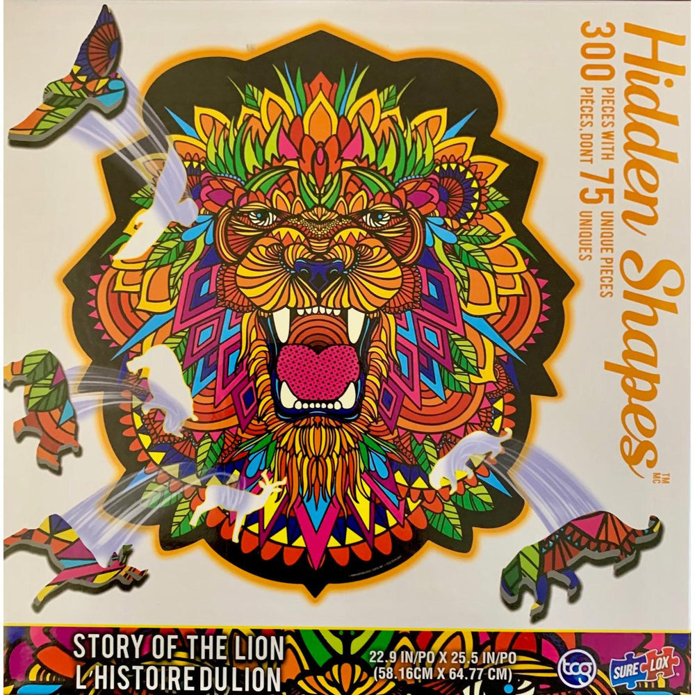 Lion Hidden Shapes 300 Piece Jigsaw Puzzle Sure Lox (ONLINE ORDER ONLY)