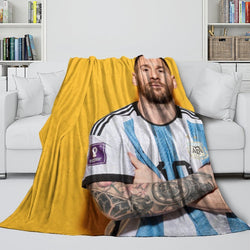 Lionel Messi Blanket Flannel Throw Room Decoration (Online Order Only)