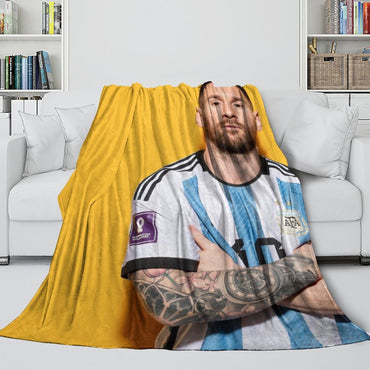 Lionel Messi Blanket Flannel Throw Room Decoration (Online Order Only)
